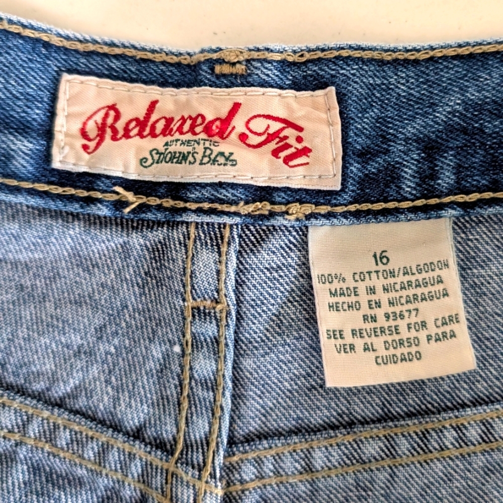 Vintage St. John's Bay Relaxed Fit cotton mom jeans w slight taper leg. Sz 16 - Picture 11 of 14